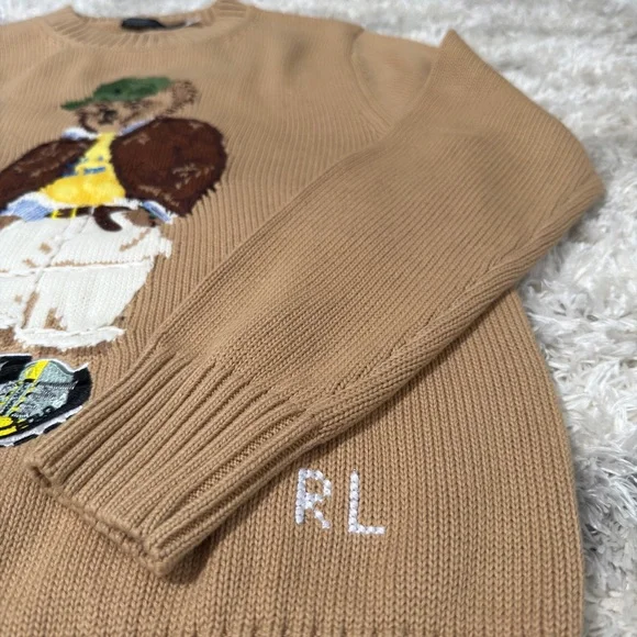 Polo by Ralph Lauren Brown Sweater with Bear Motif - Picture 2 of 8